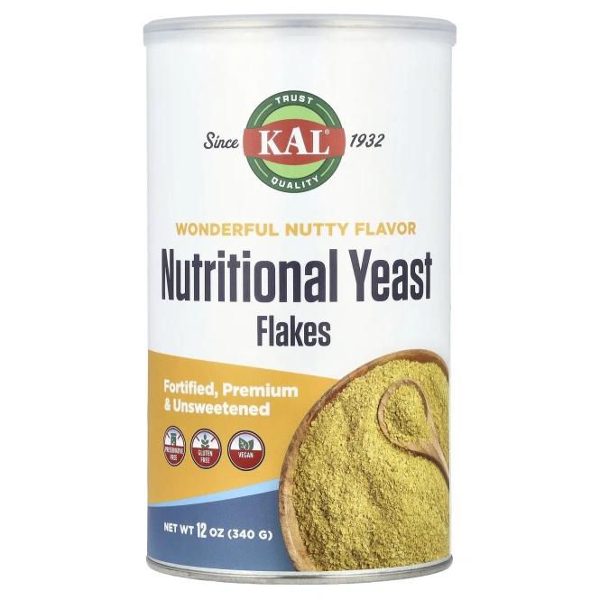 KAL, Пищевые дрожжи, хлопья 12 унций(340 г)
