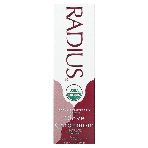 RADIUS, Органическая зубная паста-гель, гвоздика и кардамон, 3 унц. (85 г)
