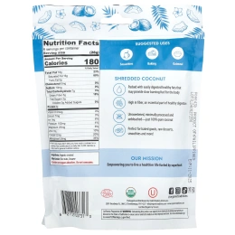 Organic Traditions, Тертый кокос, 190 г (6,7 унции)