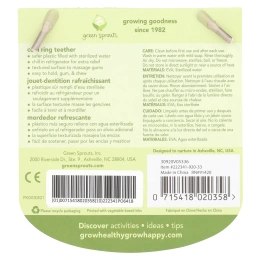 Green Sprouts, Прорезыватель с охлаждающим кольцом, для детей от 6 месяцев, прозрачный, 1 прорезыватель