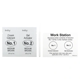 Godefroy, Мгновенный оттенок для бровей, средний коричневый, набор для 3 применений