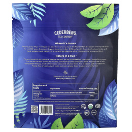 Cederberg Tea Co, Одноместный чай, органическая кудрявая мята, без кофеина, 30 натуральных чайных пакетиков, 42 г (1,48 унции)