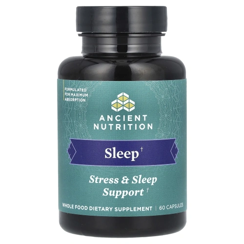 Ancient Nutrition, Поддержка сна, стресса и сна, 60 капсул