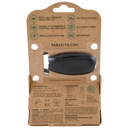 Para'kito, Клипса с репеллентом от комаров + 2 пеллеты, черная, набор из 3 предметов
