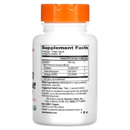 Doctor's Best, Gluten Rescue, ферменты для расщепления глютена с Glutalytic, 60 вегетарианских капсул