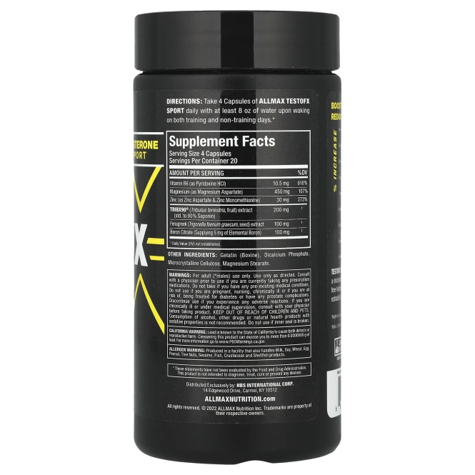 Allmax Nutrition, TestoFX Sport 80 капсул