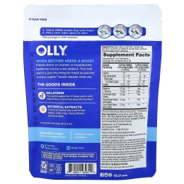 OLLY, детские жевательные таблетки для сна, со вкусом малины, 60 жевательных таблеток