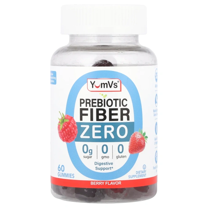 YumVs, Жевательные мармеладки без пребиотической клетчатки, ягодные, 60 жевательных таблеток