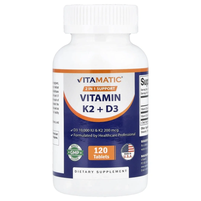 Vitamatic, витамин K2 и D3, 120 таблеток