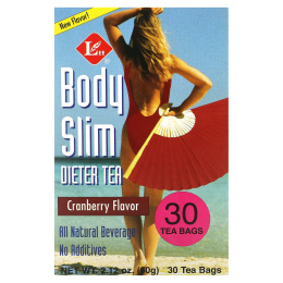 Uncle Lee's Tea, Body Slim Dieter Tea, клюква, 30 чайных пакетиков, 60 г (2,12 унции)
