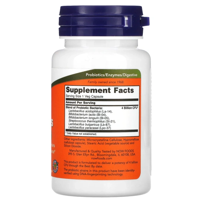 Now Foods, 4x6 Acidophilus, 60 растительных капсул