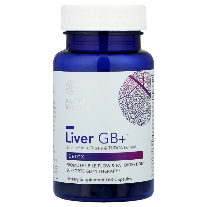 Biocidin Botanicals, Liver GB + ™, детокс, 60 капсул