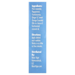 Basic Vigor, Vertigo Ease, шариковый аппликатор, 10 мл (0,33 унции)