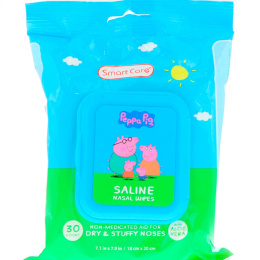 Brush Buddies, Умный уход, свинка Пеппа, салфетки для носа с солевым раствором, 30 шт.