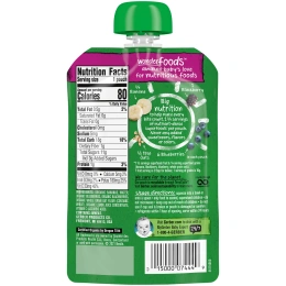 Gerber, Органический продукт, овсяные хлопья с бананом, черникой и ежевикой, дополнительные продукты, 3,5 унц. (99 г)