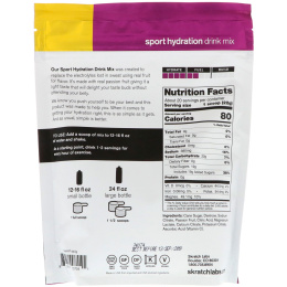 SKRATCH LABS, Sport Hydration Drink Mix, Passion Fruit, 15.5 oz (440 g)