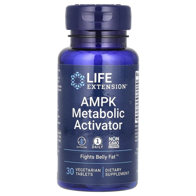 Life Extension, AMPK, активатор метаболизма, 30 вегетарианский таблеток