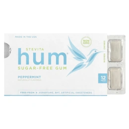 Stevita Naturals, Hum®, жевательная резинка без сахара, перечная мята, 12 шт.