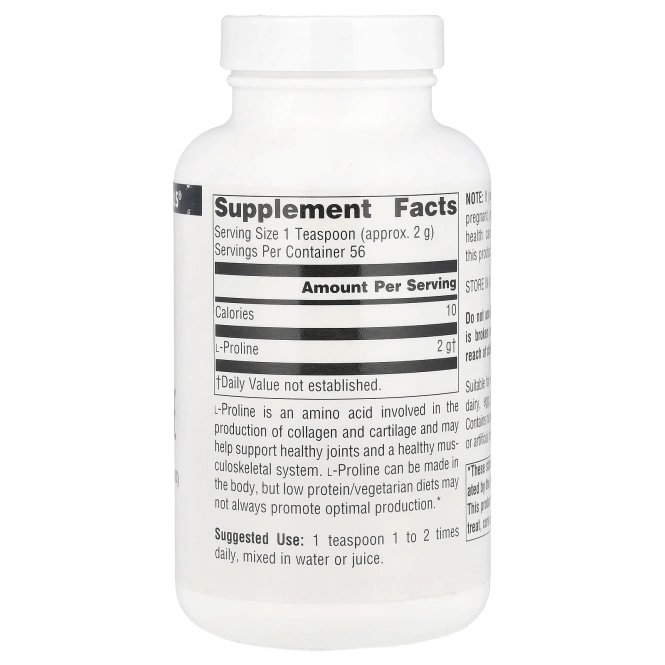 Source Naturals, Порошок L-пролина, 4 унции (113.4 г)