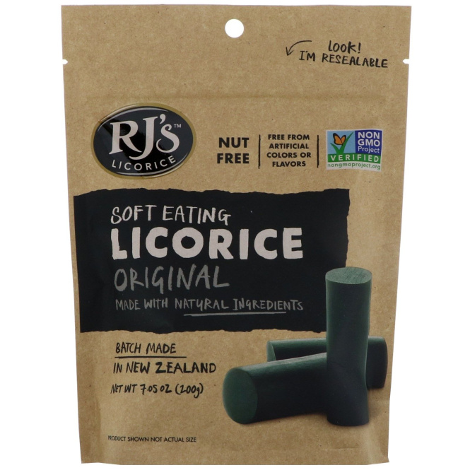 RJ's Licorice, Мягкая съедобная лакрица, Оригинальный продукт, 7,05 унц. (200 г)