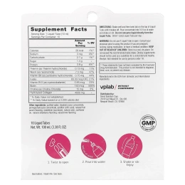 Vplab, жидкий коллаген для женщин, тропические фрукты, клубника и киви, 4000 мг, 10 тюбиков с жидкостью, 100 мл (3,38 жидк. унции)