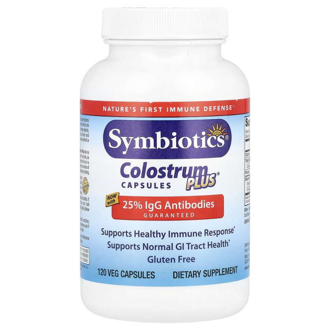 Symbiotics, Colostrum Plus, 120 вегетарианских капсул
