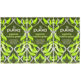 Pukka Herbs, Высококачественный чай маття, 3 пакета, по 20 пакетиков-саше с травяным чаем