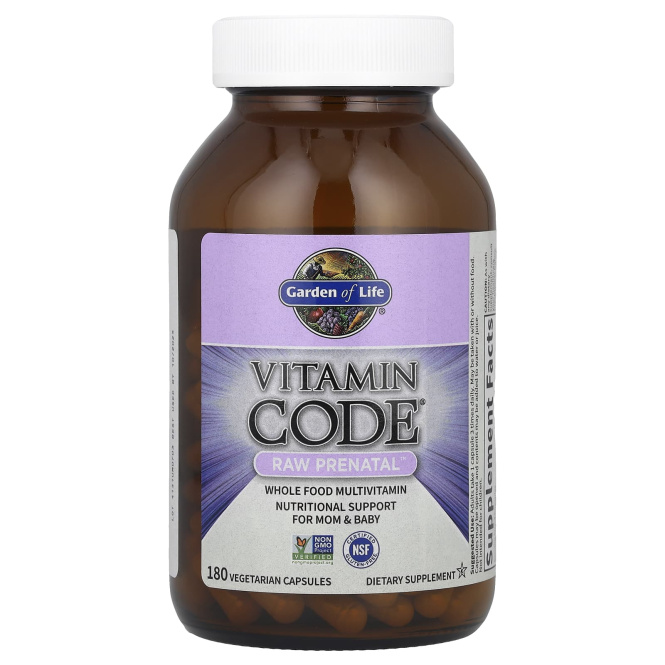 Витамины для беременных Vitamin Code Garden of Life Raw Prenatal, 180 вегетарианских капсул