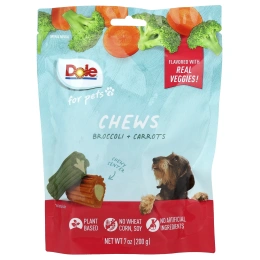Dole for Pets, жевательные таблетки, брокколи и морковь, 200 г (7 унций)