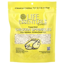 Cat-Man-Doo, Life Essentials, сублимированная курица, для кошек и собак, 142 г (5 унций)