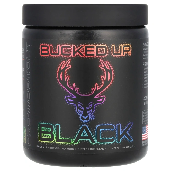 Bucked Up, черный, предтренировочный комплекс, радуга, 306 г (10,8 унции)