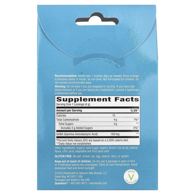 Nature's Way, Леденцы для успокаивающих капель, вишня`` 24 пастилки