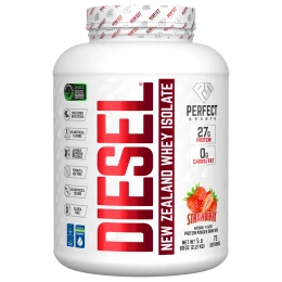 PERFECT Sports, Diesel, изолят сыворотки из Новой Зеландии, клубника, 2,27 кг (5 фунтов)