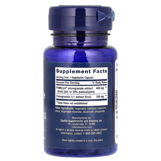 Life Extension, Экстракт плодов граната, 30 вегетарианских капсул