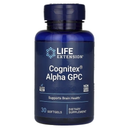 Life Extension, Cognitex, альфа-ГФХ, 30 капсул