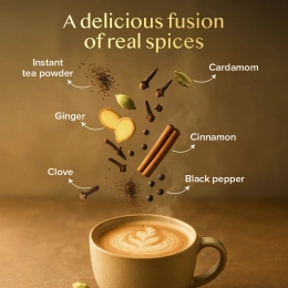 Vahdam Teas, растворимая смесь, чай латте, 10 пакетиков, 220 г