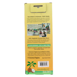 Aloha Bay, Dripless Coconut Taper Candles, Unscented, Violet, 4 Pack, 9 in Each