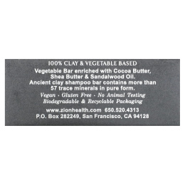 Zion Health, Шампунь для волос Ancient Clay, сандаловое дерево, 70 г (6 унций)