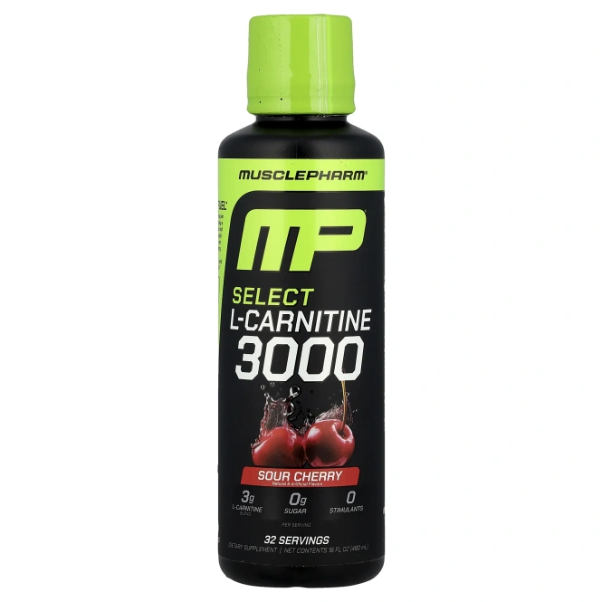 MusclePharm, Select L-карнитин 3000, вишня, 480 мл (16 жидк. Унций)