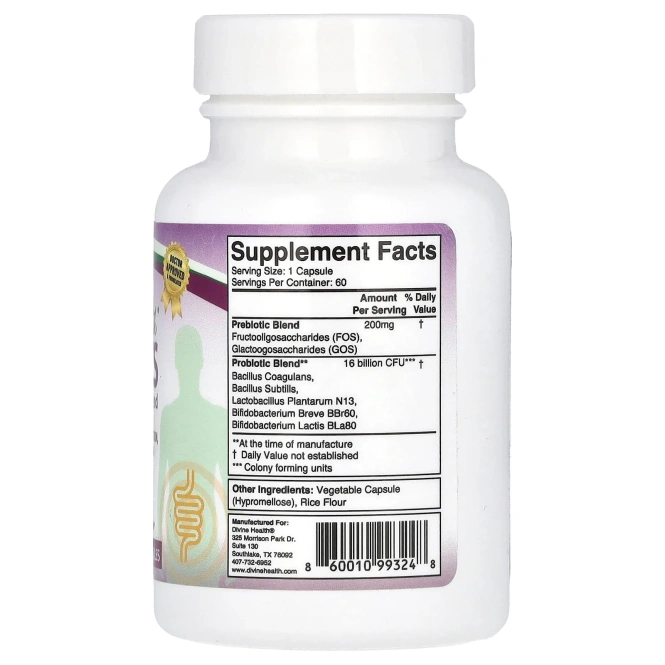 Divine Health, Biotics Ultra, смесь, 60 капсул