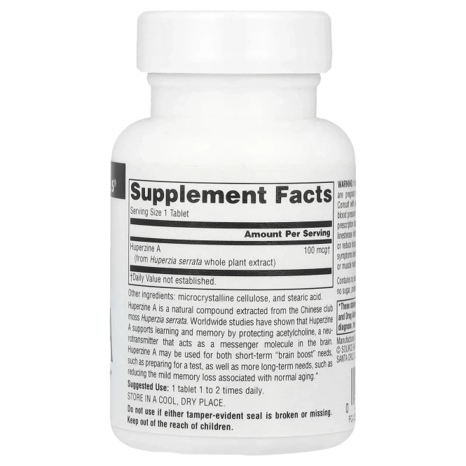 Source Naturals, Гуперзин A, 100 мкг, 60 таблеток