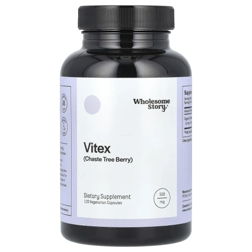 Wholesome Story, Vitex, 500 мг, 120 вегетарианских капсул