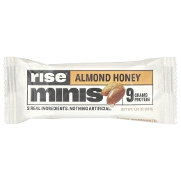 Rise Bar, Rise Minis, протеиновые мини-батончики, миндальный мед, 24 протеиновых батончика размером с порцию, 30 г (1,05 унции) каждый