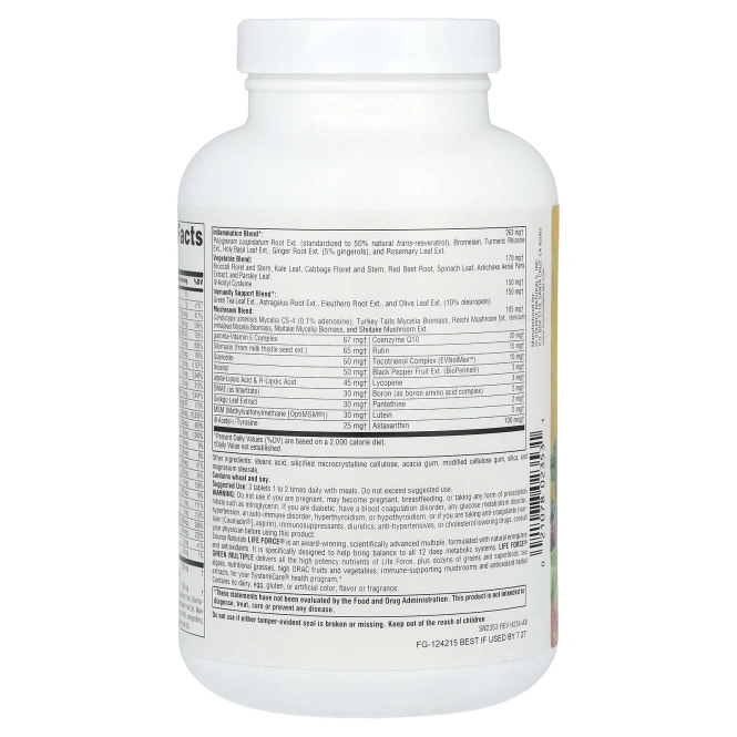 Source Naturals, Сила жизни, растительные компоненты, 180 таблеток
