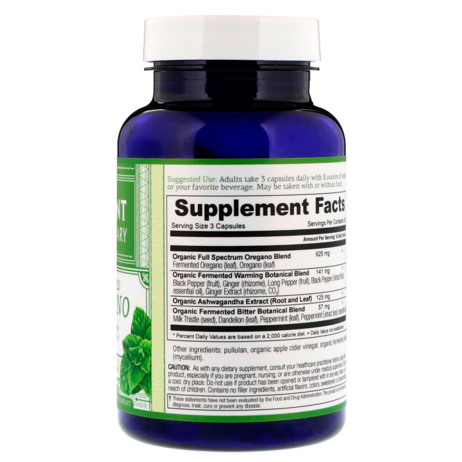 Ancient Apothecary, Душица ферментированная, 90 капсул