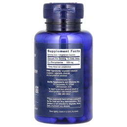 Life Extension, D, L-фенилаланин, 500 мг, 100 вегетарианских капсул