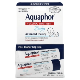 Aquaphor, Лечебная мазь для детей, без отдушек, 2 тюбика по 10 г (0,35 унции)