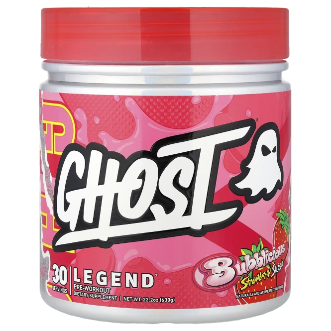 Ghost, Legend® All Out, предтренировочный комплекс, Bubblicious®, клубничный спрей, 630 г (22,2 унции)