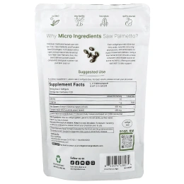 Micro Ingredients, сереноя с маслом семян тыквы, 240 капсул