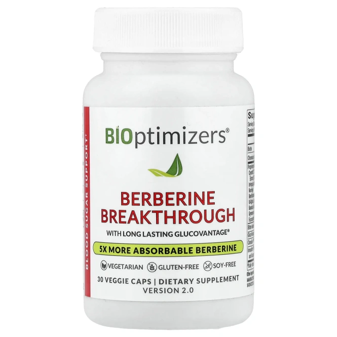 BIOptimizers, Berberine Breakthrough, 30 растительных капсул